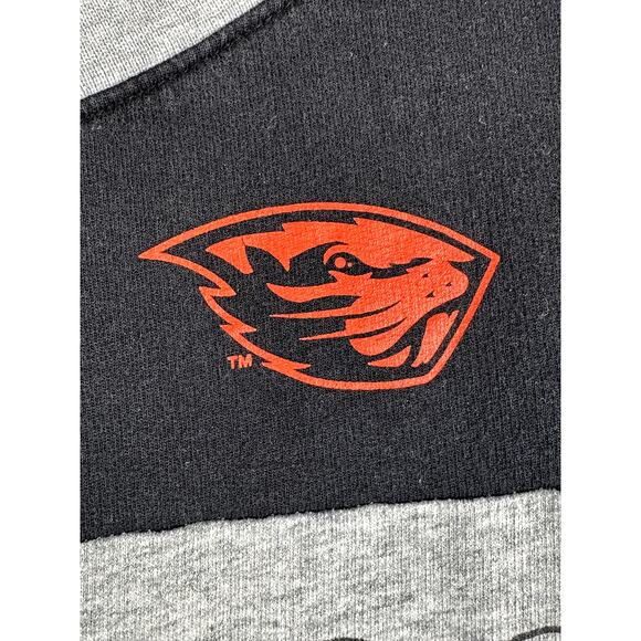 Nike Oregon State Beavers Crewneck Long Sleeve Shirt Gray Black Women Small NCAA - Picture 2 of 8